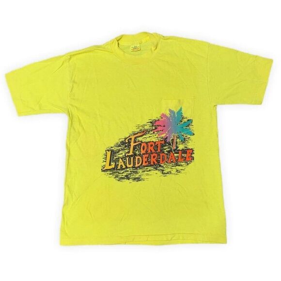 Vintage t-shirt 90’s single stitch Fort Lauderdale shirt Belton Adult size Large - Picture 1 of 3